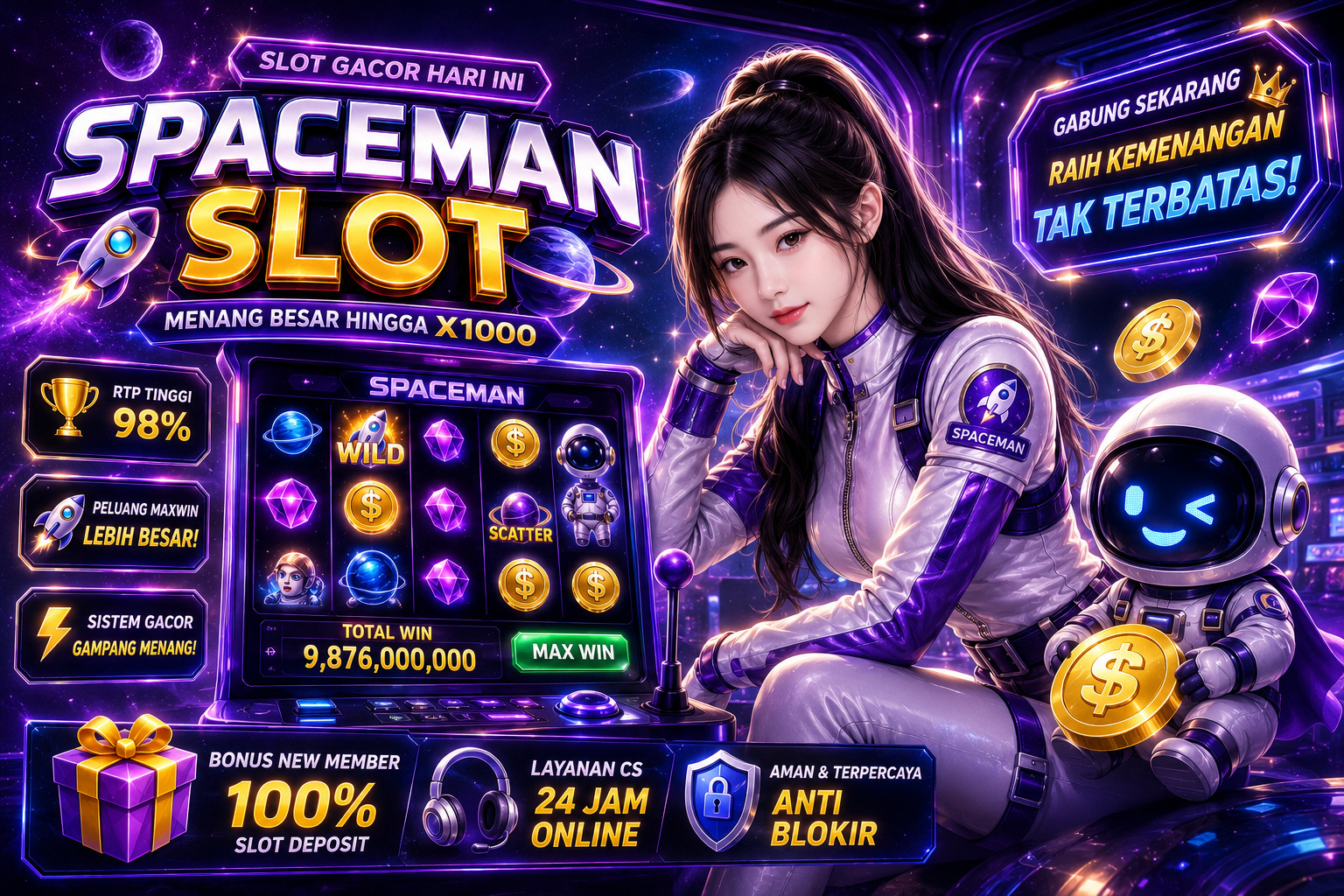 Spaceman Slot dan Sensasi Terbang Menuju Pengali Besar